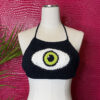 Evil Eye Crochet Halter Top - Green Eyed Monster - Image 7