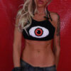 Evil Eye Crochet Halter Top - Orange You Glad They're Obsessed With U - Image 4