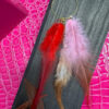 Gold Feather Dangle Hoop Earrings - Image 4