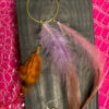 Gold Feather Dangle Hoop Earrings - Image 5