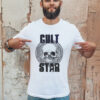 Cult Star Hypno Skull Guys Tee - White - Image 2