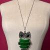 Silver Owl Necklace - Avail in Purple, Red & Green! - Image 2