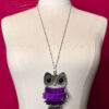 Silver Owl Necklace - Avail in Purple, Red & Green! - Image 4