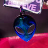 I Want to Believe Alien Dangle Large Square Pendant Necklace - Image 4