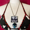 I Want to Believe Alien Dangle Large Square Pendant Necklace - Image 6