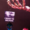 I Want to Believe Alien Dangle Large Square Pendant Necklace - Image 2