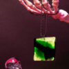 White Zombie Large Square Pendant Necklace - Image 4