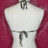 Black Skull Print Strappy Tie Back Halter Top - Image 5