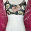 Black Skull Print Strappy Tie Back Halter Top - Image 7