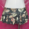 Black Skull Print Pleated Micro Mini Skirt - Image 5