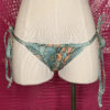 Blue Snakeskin Print Brazilian Cut Micro Bikini Set - Image 8
