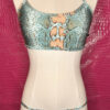 Blue Snakeskin Print Strappy Tie Back Halter Top - Image 6