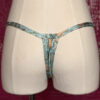Blue Snakeskin Thong Panties / Bikini Bottoms - Image 3
